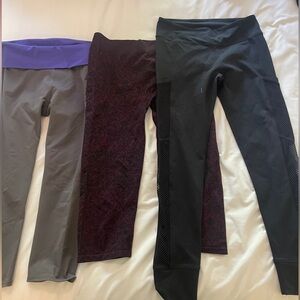 3 pairs of Fabletics leggings
